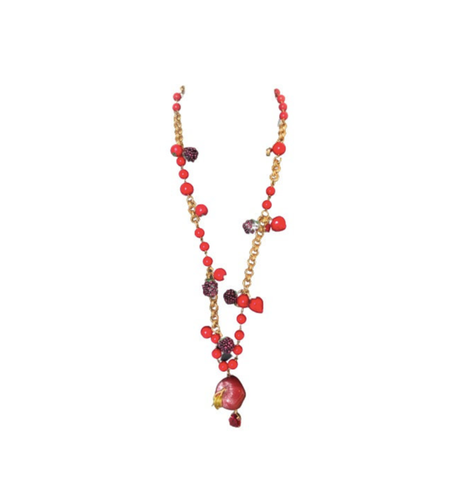 Dolce&Gabbana Necklace with Apple Charm red