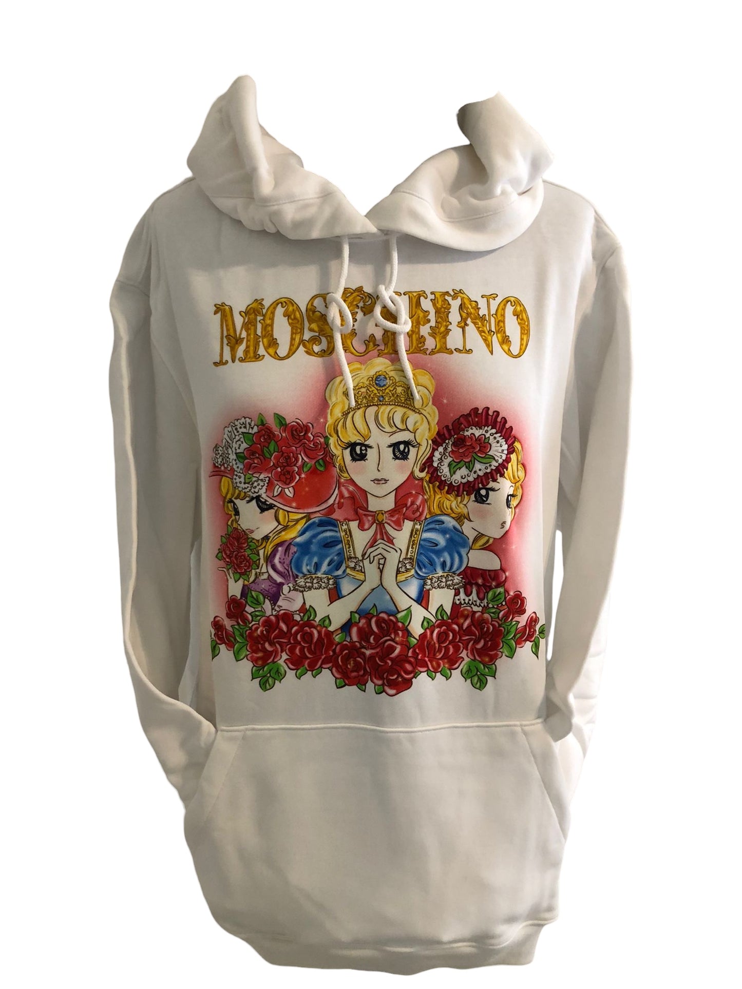 Moschino Hoodie Anime Logo white